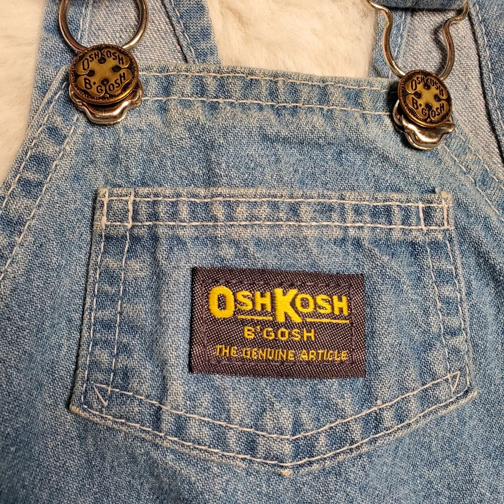 OshKosh B'Gosh Vintage Vestback Denim Overall Romper / Jumper